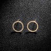 BENECREAT 20PCS 18K Real Gold Plated Simple Circle Earring Studs