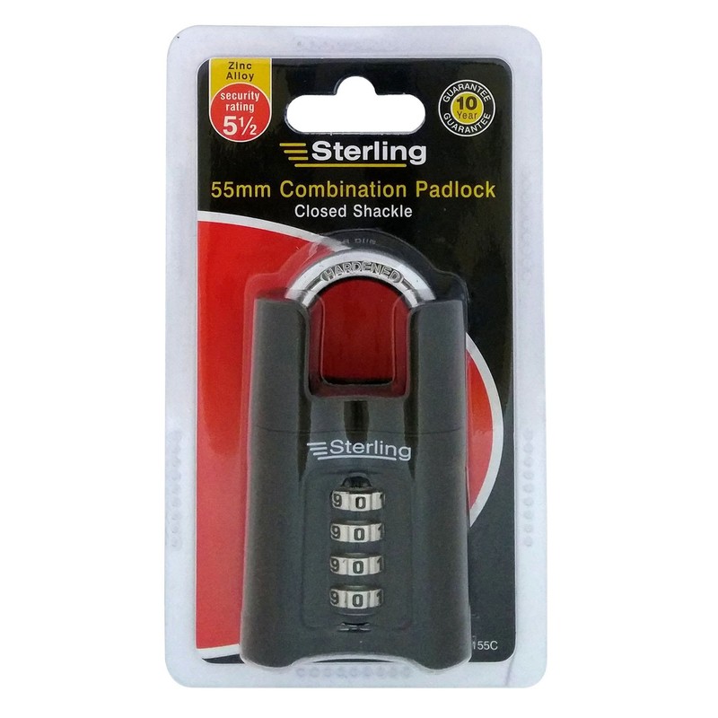 Sterling CPL155C Combination Padlock, Zinc Alloy, 9.5 cm*5.3 cm*2.8 cm