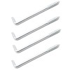Design61 4 x Straight Screw Hooks Console Hooks Steel Hooks
