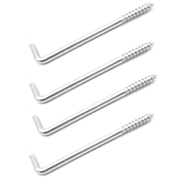 Design61 4 x Straight Screw Hooks Console Hooks Steel Hooks