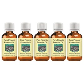 Devprayag Pure Pimento Essential Oil (Pimenta officinalis) Natural Therapeutic Grade Steam Distilled (Pack of Five) 100ml X 5 (16.9 oz)