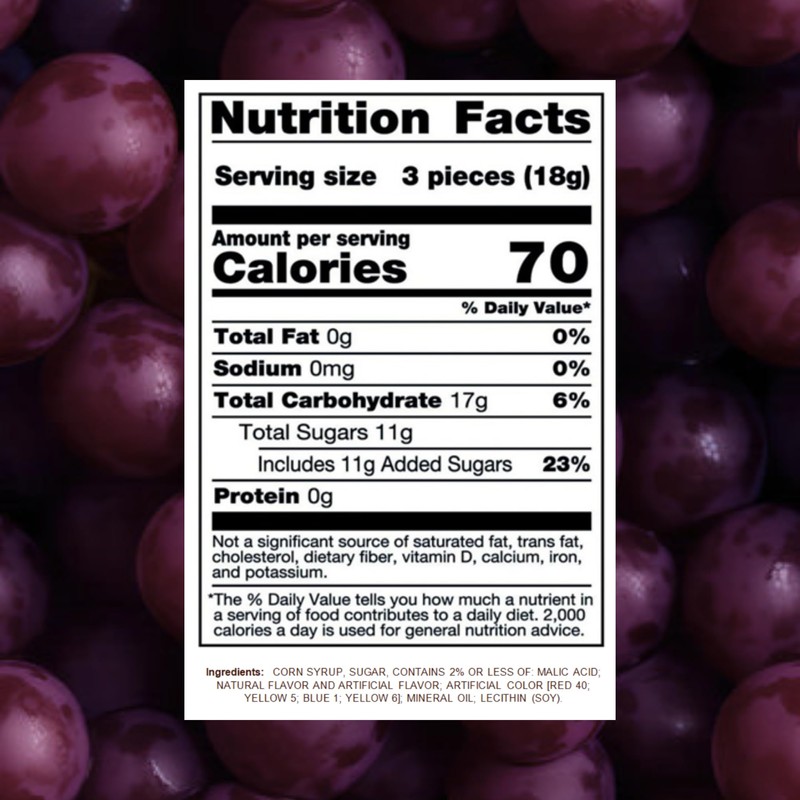 Bulk Grape Hard Candy Bulk Bag 1.5 lbs – Made