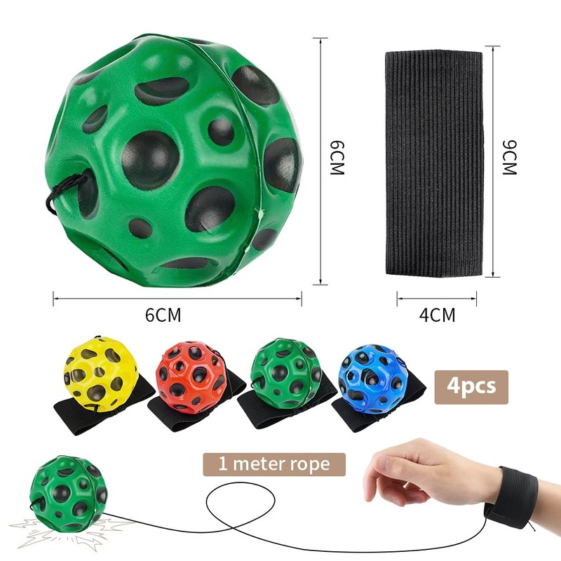 Meleager Astro Jump Ball with Cord, Jumpball Moon Ball, Wrist