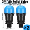Threlaco 2 Pack Air Release Valve 3/4 Inch Air and