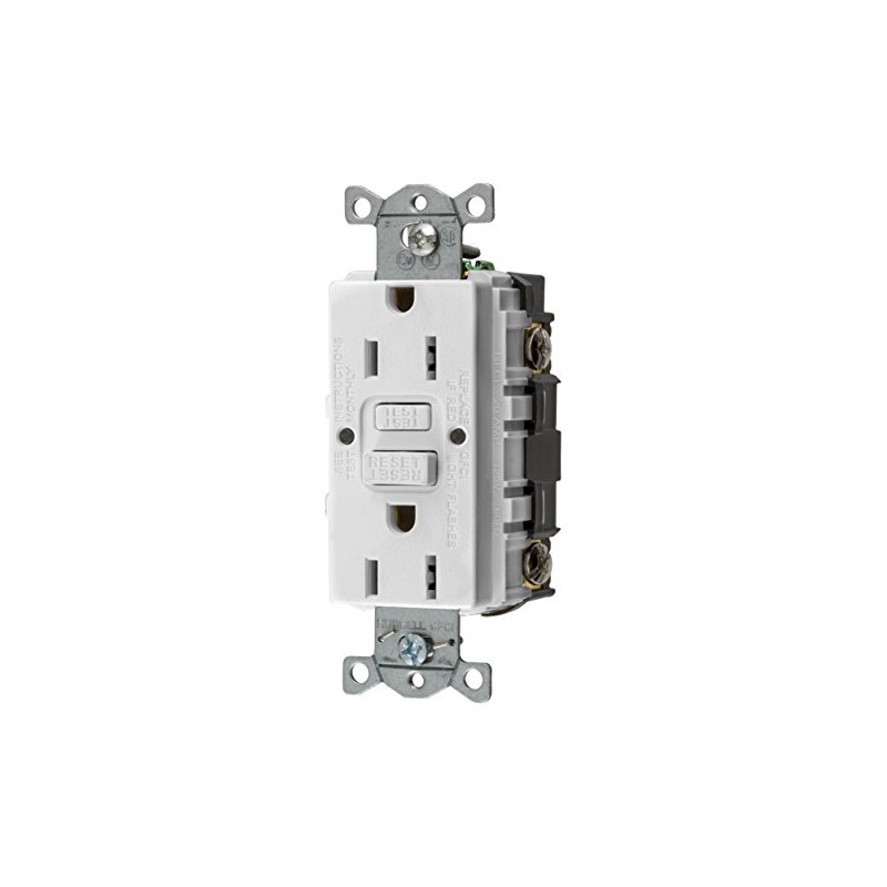 Bryant Electric GFRST15W 15 Amp 125V Commercial/Residential Self Test Duplex
