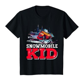 Snowmobile Kid Snowmobiling Design For Boys Girls Youth T-Shirt