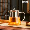 PARACITY Glass Teapot Stovetop 18.6 OZ, Borosilicate Clear Tea Kettle
