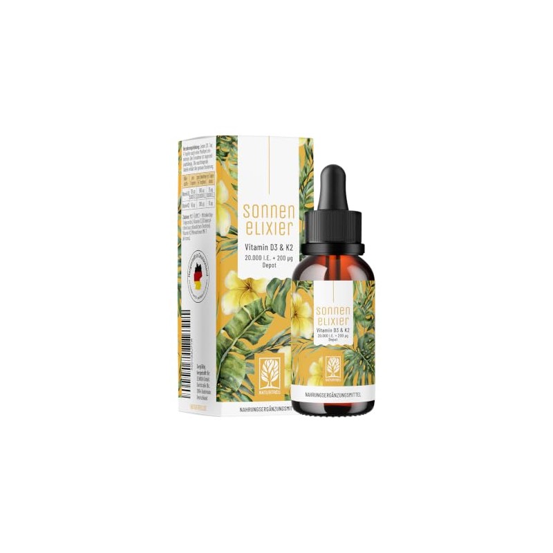 Naturtreu Vitamin D3 K2 Drops High Dose & Vegan -