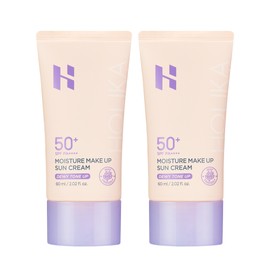 Holika Holika [Holika Holika] Moisture Makeup Sun Cream SPF50+ PA++++ 60ml x 2 / [홀리카홀리카] 모이스처 메이크업 선크림 SPF50+ PA++++ 60ml x 2