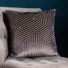 Paoletti Evoke Cushion Cover, Charcoal, 45 x 45cm