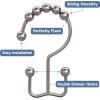 Titanker Shower Curtain Hooks Rings, Rust Resistant Metal Double Glide