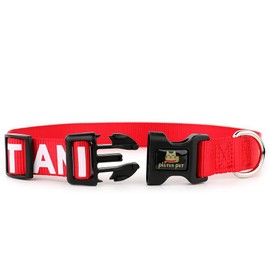 PLUTUS PET Support Animal Collar,Printed in Large Letters on Nylon Webbing,Prevents Accidents by Warning Others of Your Dog in Advance,Two Colors,Four Sizes