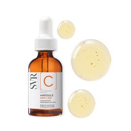 SVR C brightening face serum with 20% optimized vitamin C for fine lines, uneven skin tone and dull skin.Improves radiance and elasticity 1 FLOZ. / 잔주름 고르지 않은 피부 톤 및 칙칙한 피부를 위해 20% 최적화된 비타민 C가 함유된 SVR C 브라이트닝 페이스 세럼. 광채와 탄력을 개선합니다 1 플로즈.