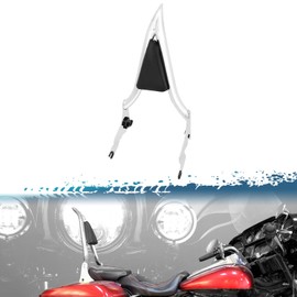 Sissy Bar for Harley Touring 24 inch Detachable Rear Passenger Backrest Quick Release Compatible With Harley Road King Road Glide Street Glide Electra Glide 2009-2024 (Chrome)