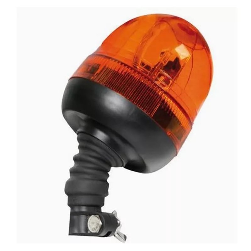 Generic Rotating Flashing Amber Beacon Flexible DIN Pole Mount Tractor