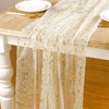 Zcbzbn Gold Table Flag, Glittering Table Decoration Birthday Gauze, Transparent