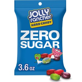 JOLLY RANCHER Zero Sugar Assorted Fruit Flavored Hard Candy Bag, 3.6 oz (Pack of 12)