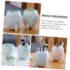 Operitacx Cosmetic Brush Holder Egg Design Large Capacity Makeup Organizer