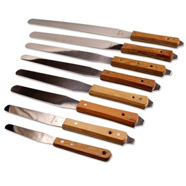5 Inch Screen Printing Ink Spatula Stainless Steel Ink Knife Wood Handle Flexible Ink Spatula - 4in / 5in / 6in / 7in / 8in / 9in / 10in / 12in (5 inches)