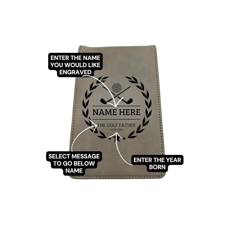 Golf Scorecard Holder (10 Fun Options) Add Golfers Name &