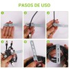 NEARPOW Organizador de Cables Ajustable, Bridas de Silicona Reutilizables y