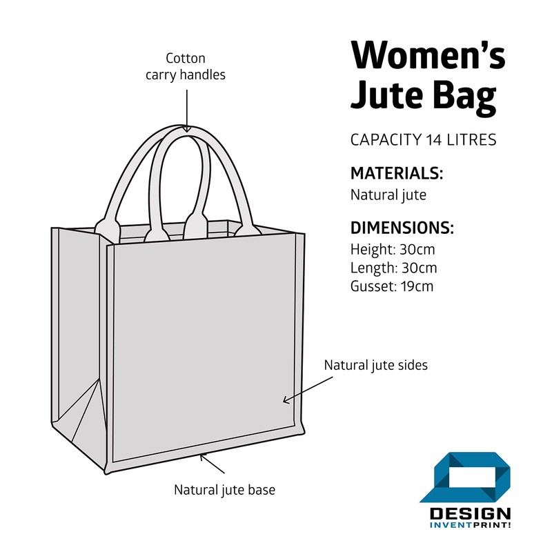 Design, Invent, Print! 70th Bag 14 Litre Volume Natural Jute