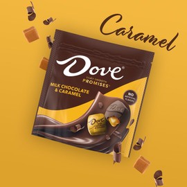 DOVE PROMISES Milk Chocolate & Caramel Valentine's Day Candy, 6.74 Oz Bag