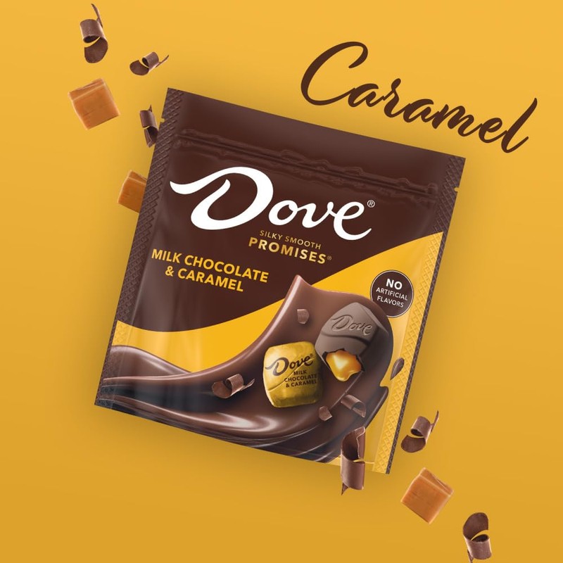 DOVE PROMISES Milk Chocolate & Caramel Valentine's Day Candy, 6.74