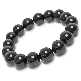 MASHISO Morion Power Stone Bracelet, Natural Stone, Yamanashi Black Crystal, For Purification, Protection Against Devil & Empowerment, Peace Of Mind, Protection Against Evil Black, Shine, Purification