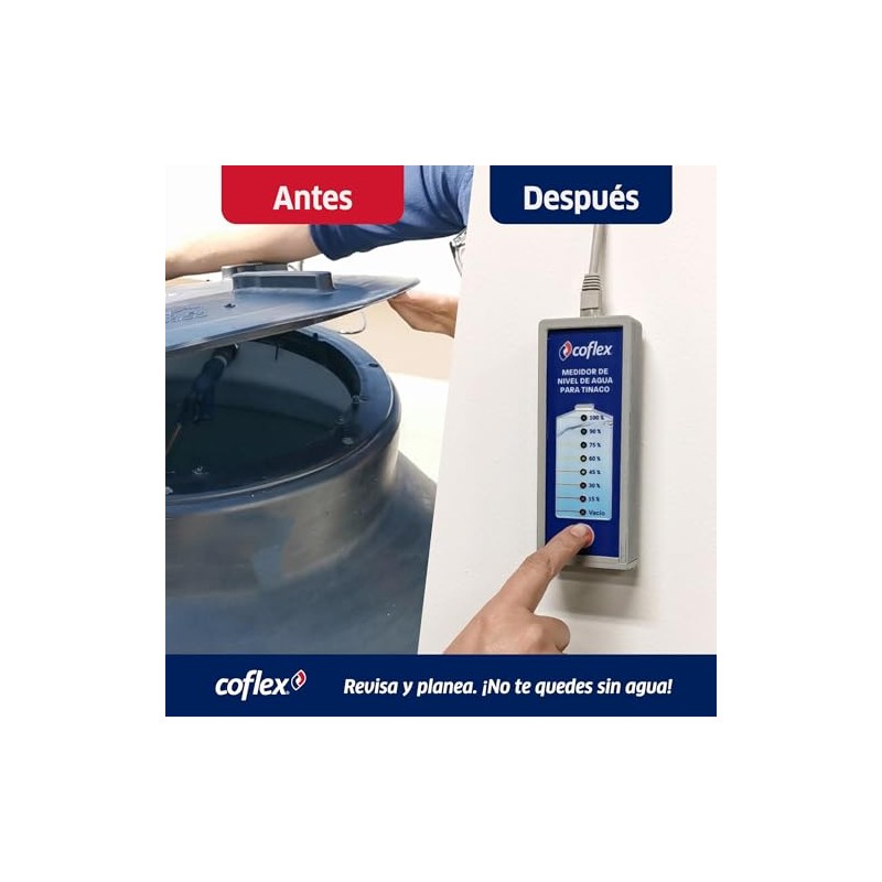 Medidor de nivel de agua para tinaco - de 1,100L