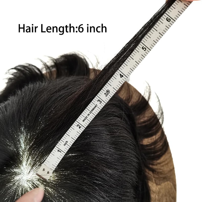Hair Replacement for Men Real Human Hair Piece Systems Durable