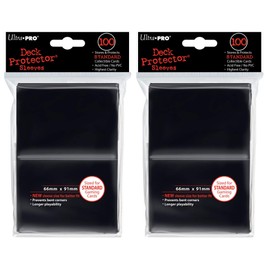 Ultra Pro Deck Protector Sleeves for Standard Size Cards | Black | 200-Count