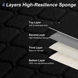 DECKALY 1 Pack Linen Car Seat Cover Front Seat Covers Soft & Breathable Front Premium Covers with Non-Slip Protector Universal Fits Most Automotive, Vans, SUVs, Trucks (1Pack Black)