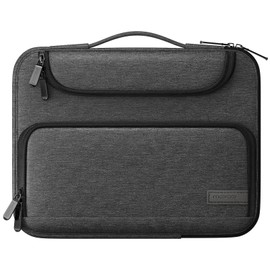 MoKo Protective Tablet Case with Retractable Handle, Black+grey