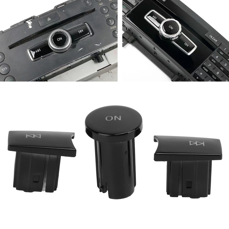 3pcs Multimedia Knob Control Button Car Accessories Replacement for Benz