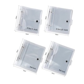 4x6" Photo Sleeves,100 Pockets Photo Album,Photo Flip Book,Card Photo Sleeve Mini Photo Album,Waterproof Pocket Photo Holder, Photo Pocket for Name Card,Wallet Size with Refillable (Clean)