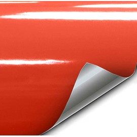 VViViD+ Premium Vinyl Wrap Film (1ft x 5ft, Gloss Arancio Argos Red Orange)