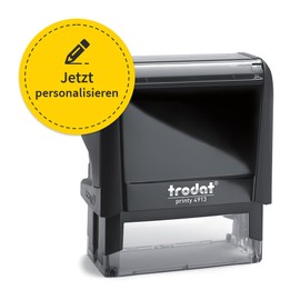 Trodat Printy, Personal Stamp with Desired Text and Logo Load, Self-Inking Company Stamp (Black, 58 x 22 mm, Printy 4913)