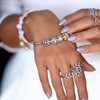 Anillo de compromiso de plata de ley 925 con circonita