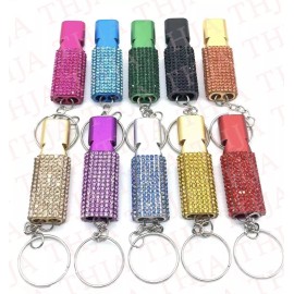 Woman’s Self Defense Alert Whistle Keychain With Bling Marine Distress Boat