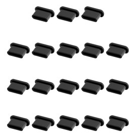 Skweawert 18 PCS Micro USB Port Anti-dust Plugs, Silicone Covers Caps Stoppers, Port Protector for PC Laptop Notebook Computers, Other Devices, 0.26 x 0.09 (LxW)