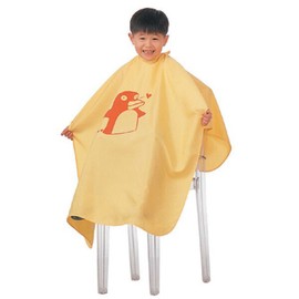 Children's Beauty Gown Cut Clothes Squeaky Perm Cloth Cut Gown Yellow / 어린이 미용가운 커트보 찍찍이 파마보 커트가운 노랑