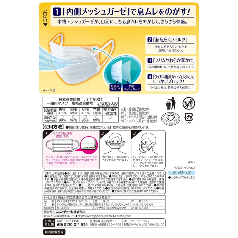 Super Comfortable Mask Breath Clear Type 5 Pieces