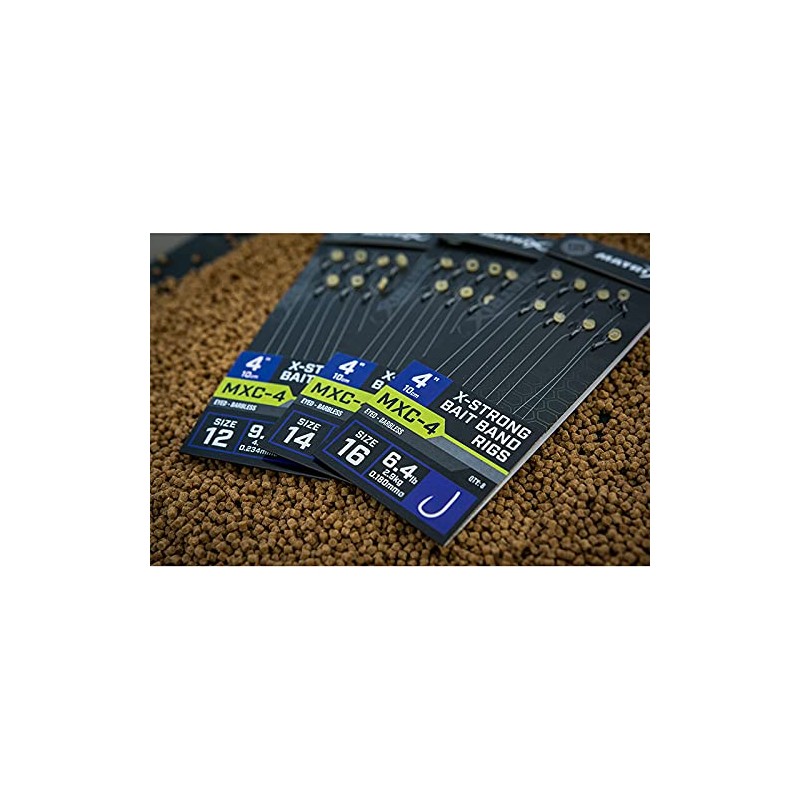 Matrix MXC-4 X-STRONG BAIT BAND RIGS 10CM/4INS (12)