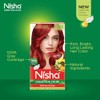 Nisha crema de color para el cabello, color rojo llama,