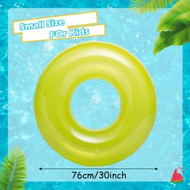 POPOYU Inflatable Swimming Ring Children Yellow, 30 Inches / 76 cm Swimming Ring Children's Pool Party Swimming Ring Small Size S, Summer Water Pool Floatie Pool Ring for Swimming Pool Party, Beach