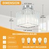 GZBEINI 2-Pack Crystal Semi Flush Mount Ceiling Light, Modern Chrome