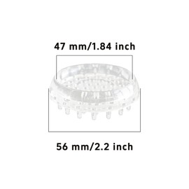 AUXBC 8Pcs Round Carpet Protectors Spiked Caster Cups, Transparent Furniture Caster Cups, Comfortable Touch Caster Cup for Sofas, Tables, Chairs, Bookcases, Offices, ID 47mm
