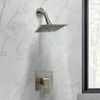Alta Aqua Modern Square Rain Shower System with Pressure-Balanced Mixing