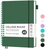 RETTACY Notebook A5 Lined, Lightweight Ring Binder, Diary 80 Sheets